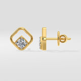 Brim Solitaire Earrings