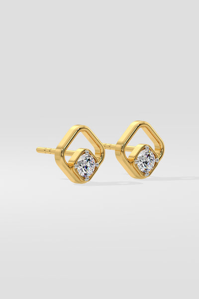 Brim Solitaire Earrings