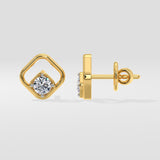 Brim Solitaire Earrings