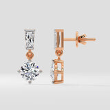 2 ct Solitaire Drop Earrings
