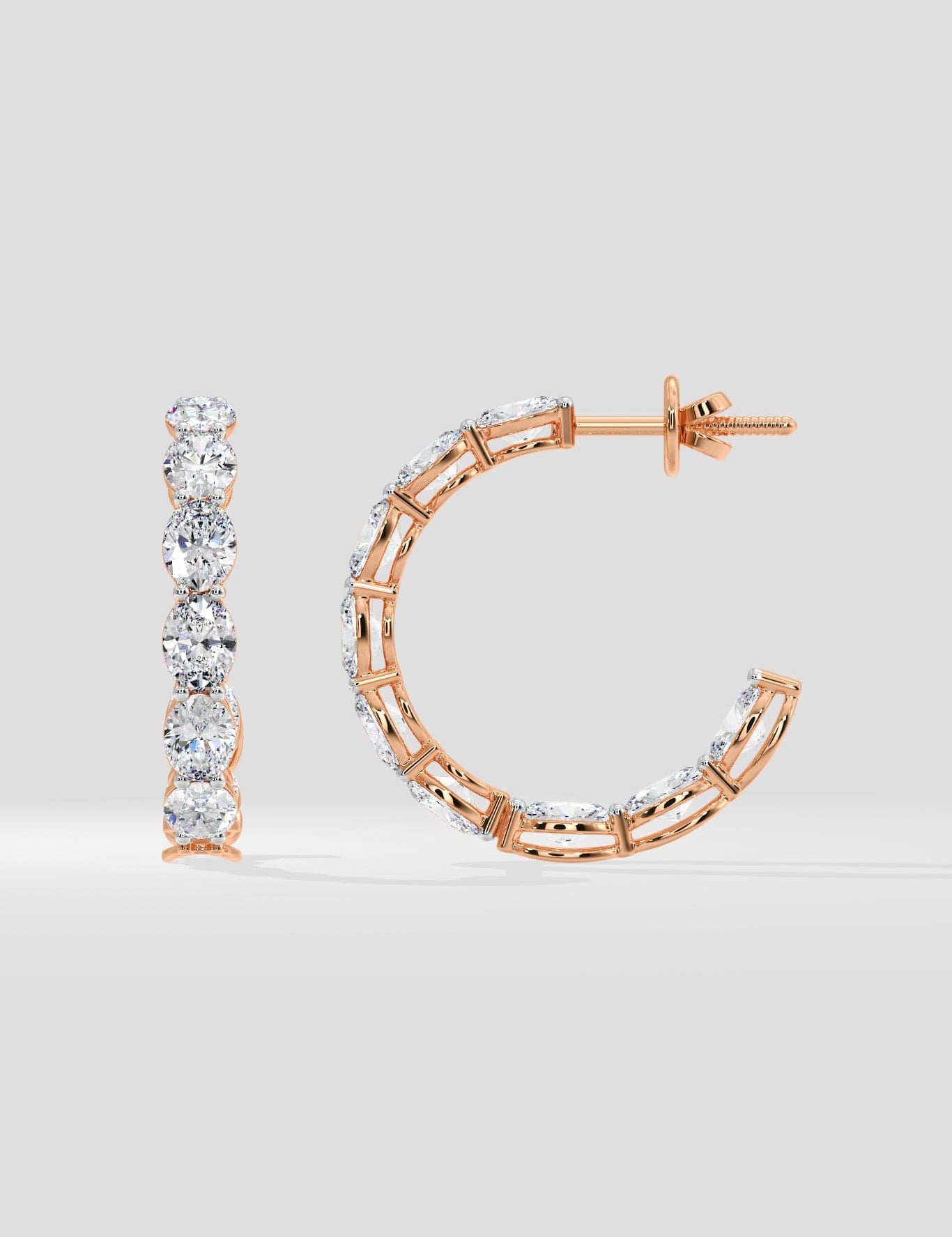 Oval Inside-Out Hoops - House of Quadri