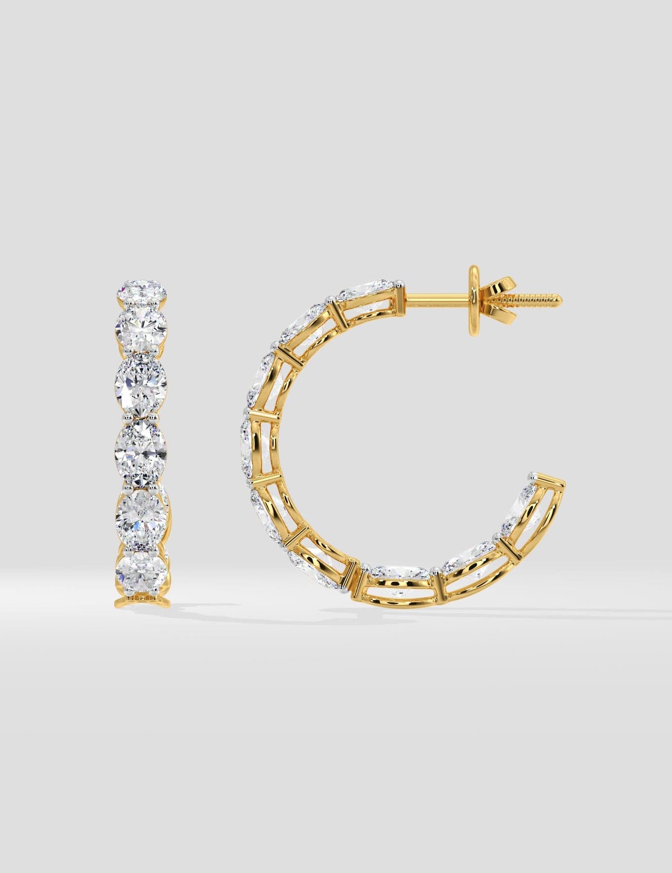 Oval Inside-Out Hoops - House of Quadri