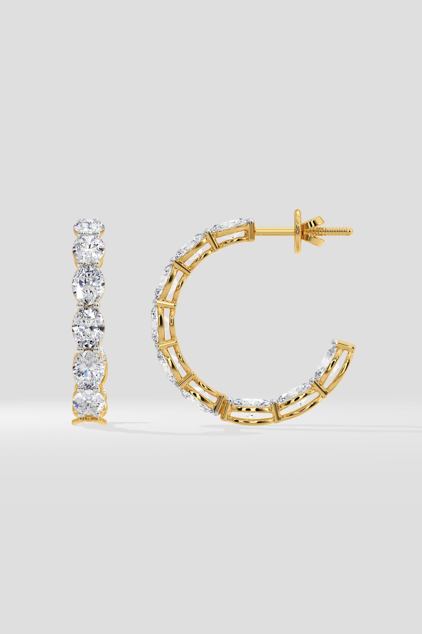 Oval Inside-Out Hoops - House of Quadri