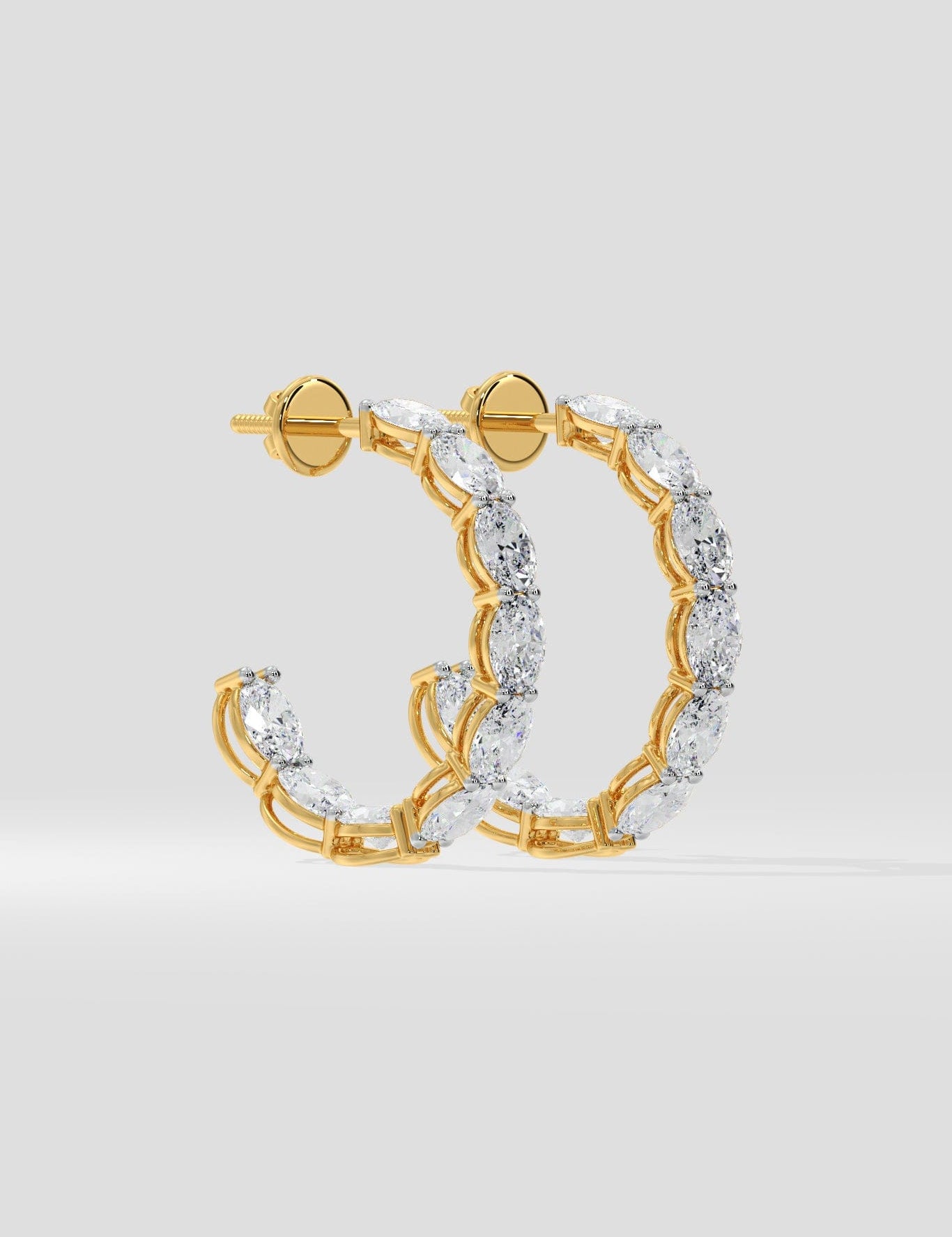 Oval Inside-Out Hoops - House of Quadri