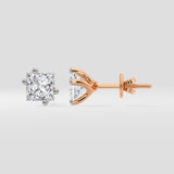 2 Ct Oblique Princess Studs