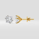 2 Ct Oblique Princess Studs