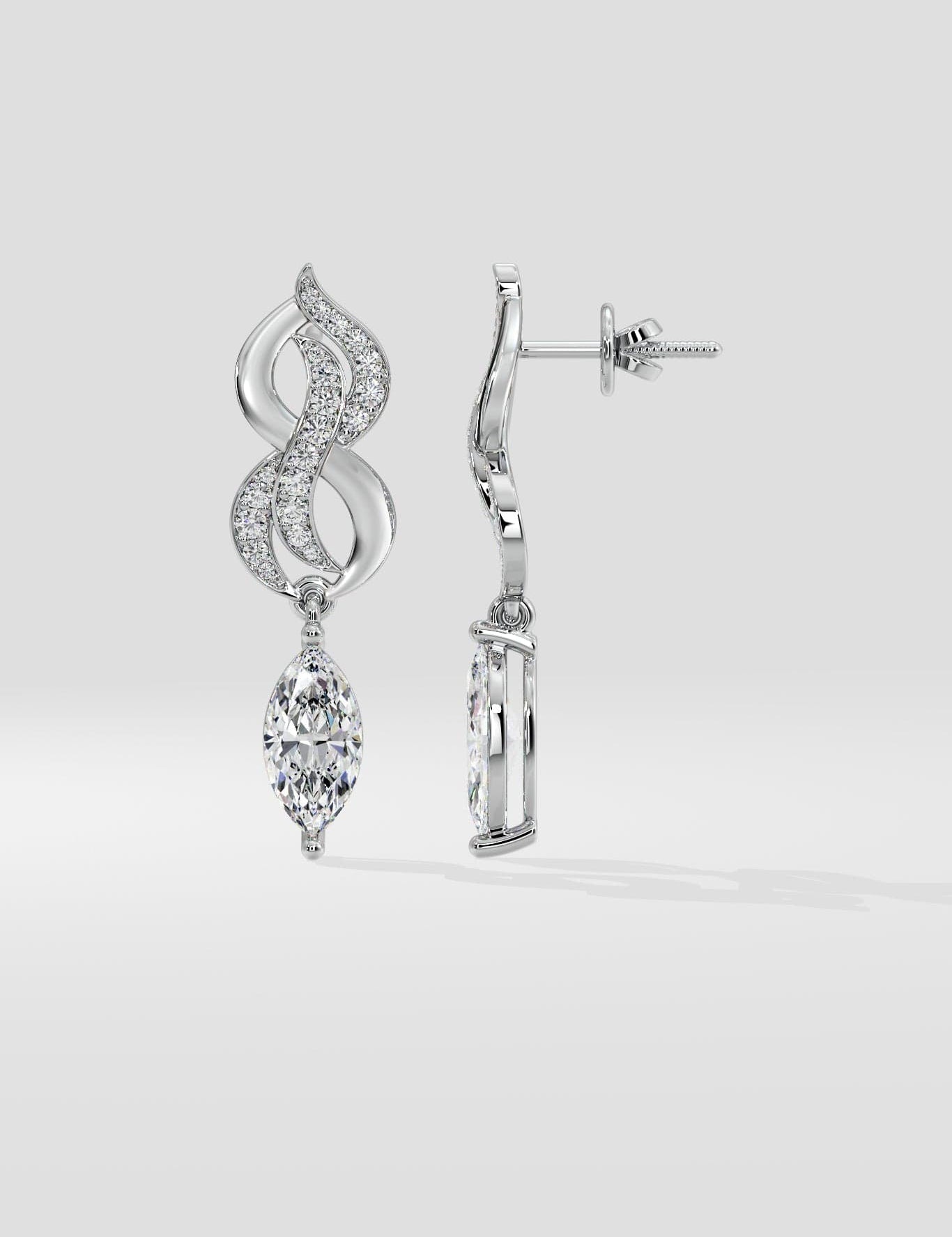 2 Ct Marquise Entwine Danglers - House of Quadri