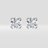5 Ct Dual Prong Solitaire Studs - House of Quadri