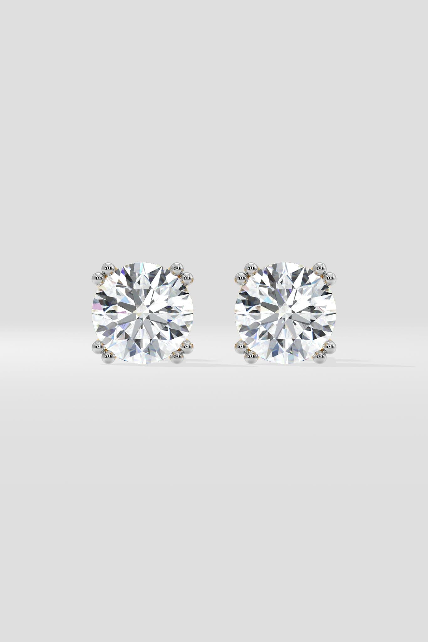 5 Ct Dual Prong Solitaire Studs - House of Quadri