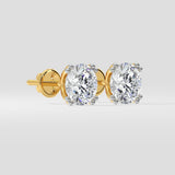 5 Ct Dual Prong Solitaire Studs - House of Quadri