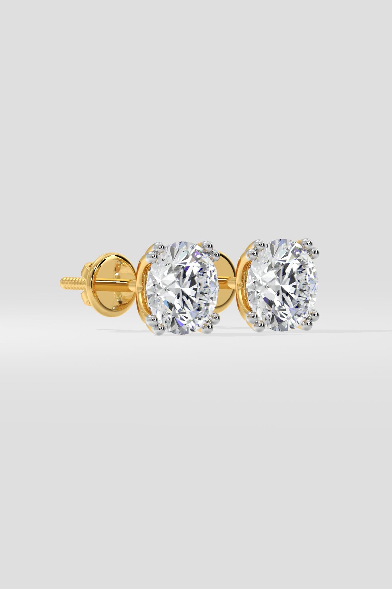 5 Ct Dual Prong Solitaire Studs - House of Quadri