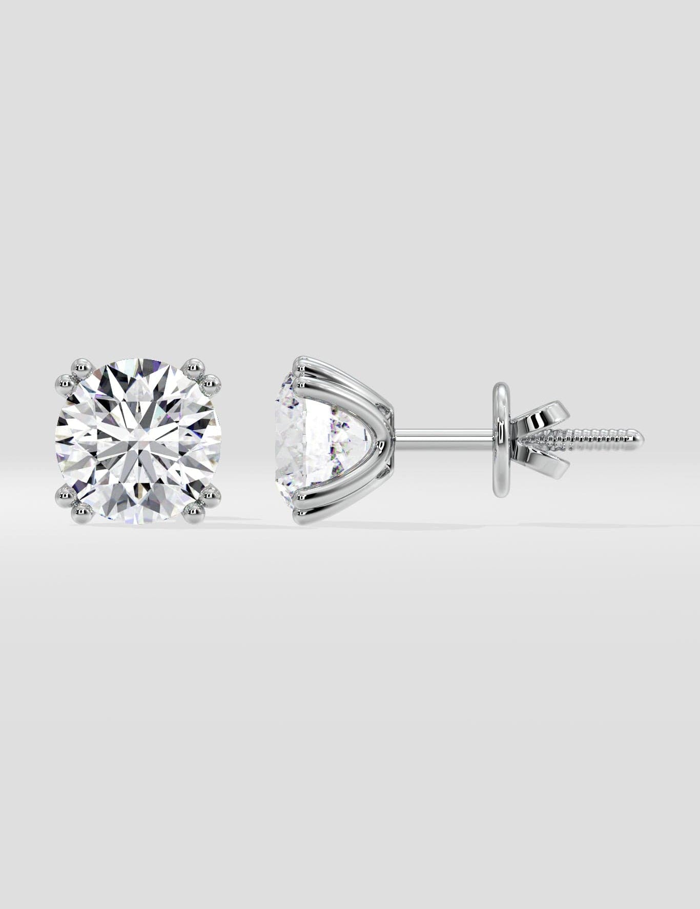 5 Ct Dual Prong Solitaire Studs - House of Quadri