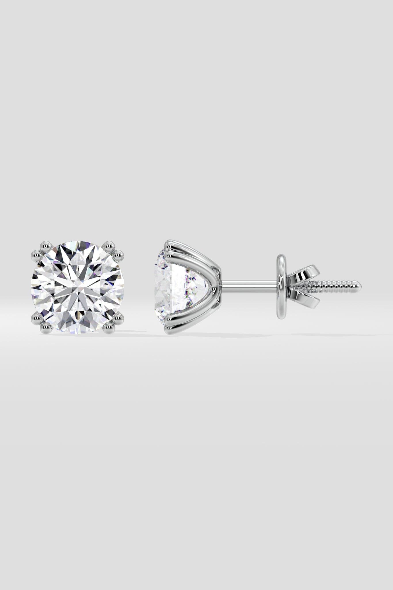 5 Ct Dual Prong Solitaire Studs - House of Quadri