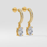 1.5 Ct Oval Arc Drops