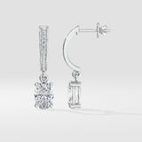 1.5 Ct Oval Arc Drops
