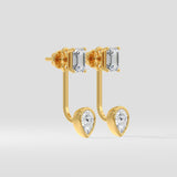 1.50 Ct Emerald Fusion Jacket Earrings