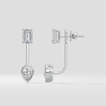 0.75 Ct Emerald Fusion Jacket Earrings - House of Quadri