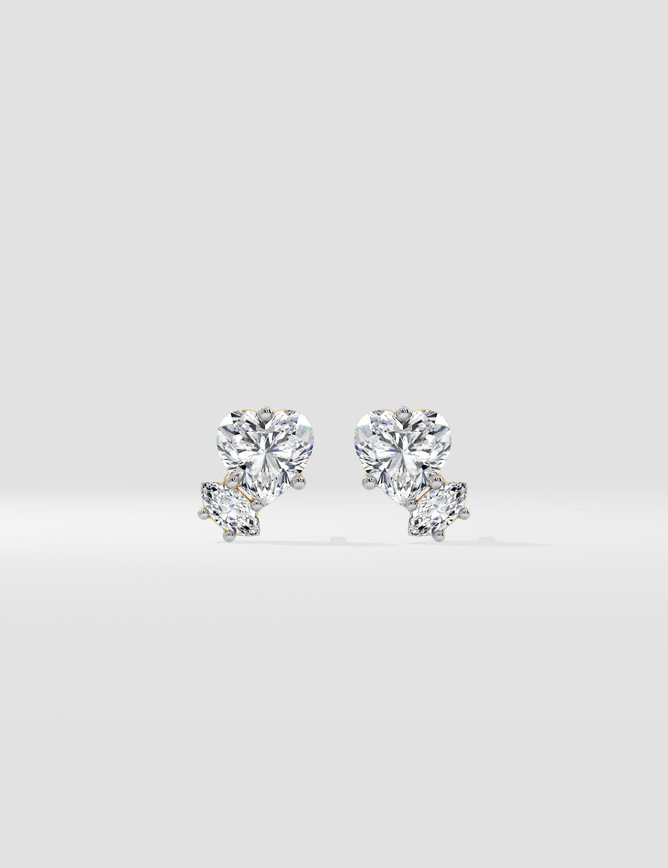 Heartine Duo Studs - House of Quadri