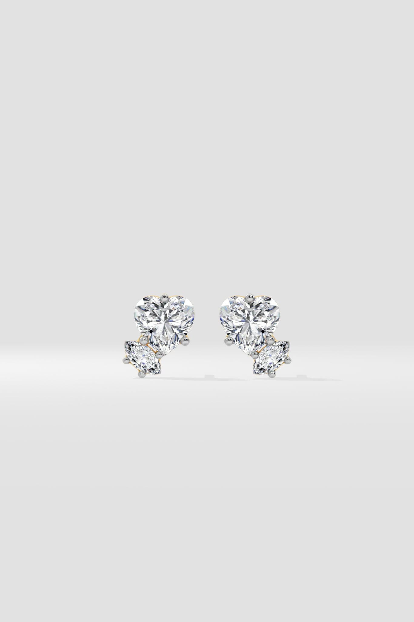 Heartine Duo Studs - House of Quadri