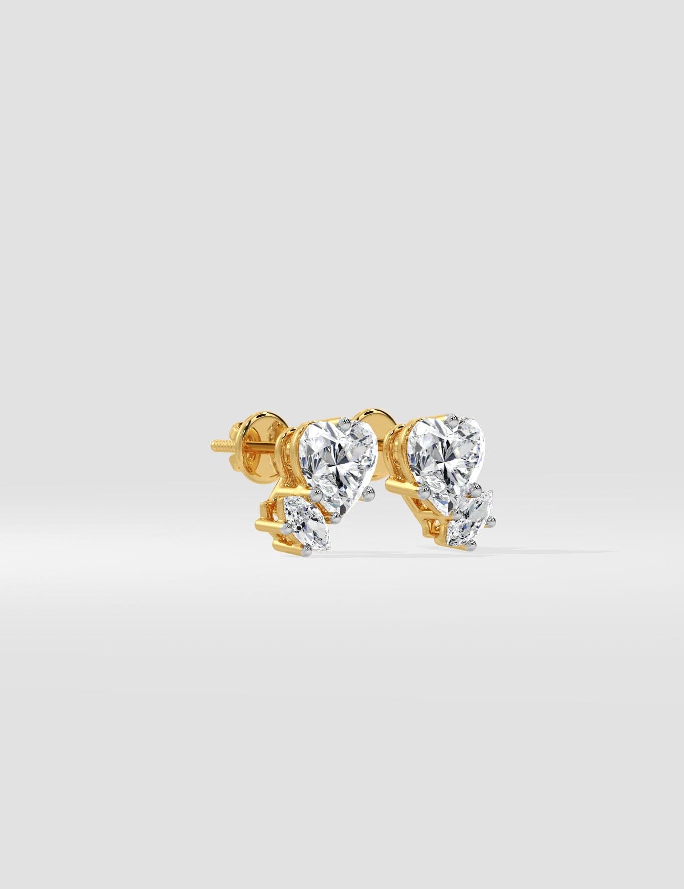 Heartine Duo Studs - House of Quadri