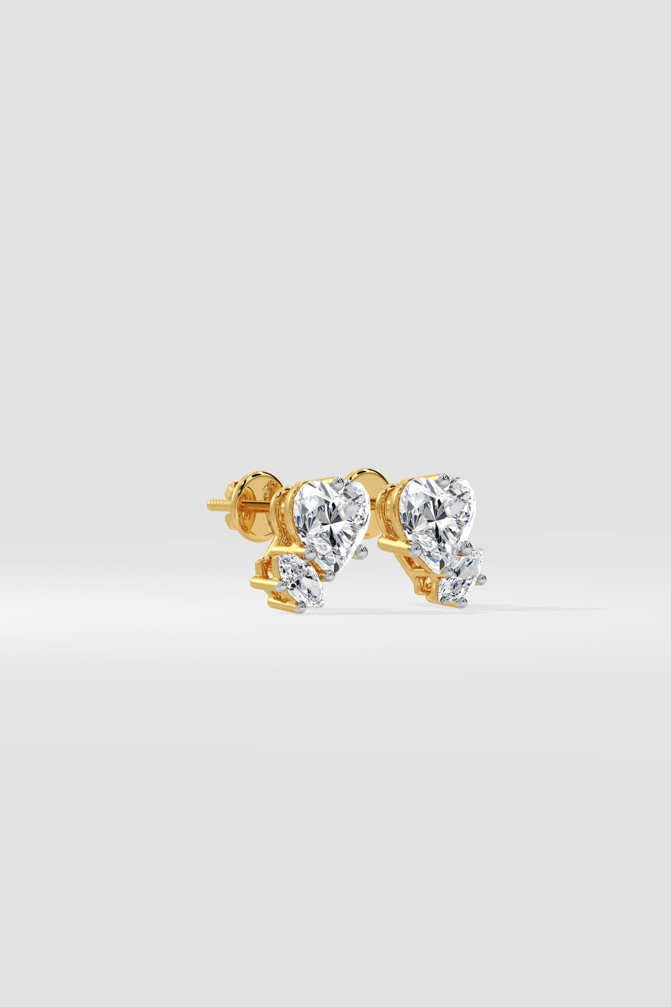 Heartine Duo Studs - House of Quadri