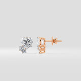 Heartine Duo Studs - House of Quadri