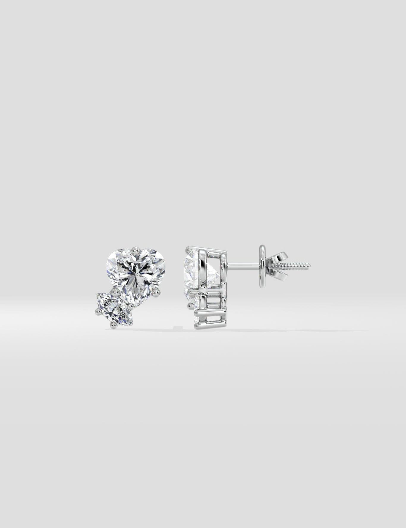 Heartine Duo Studs - House of Quadri