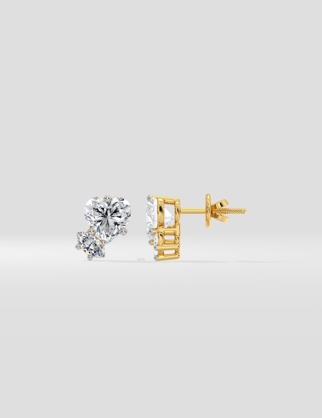 Heartine Duo Studs - House of Quadri