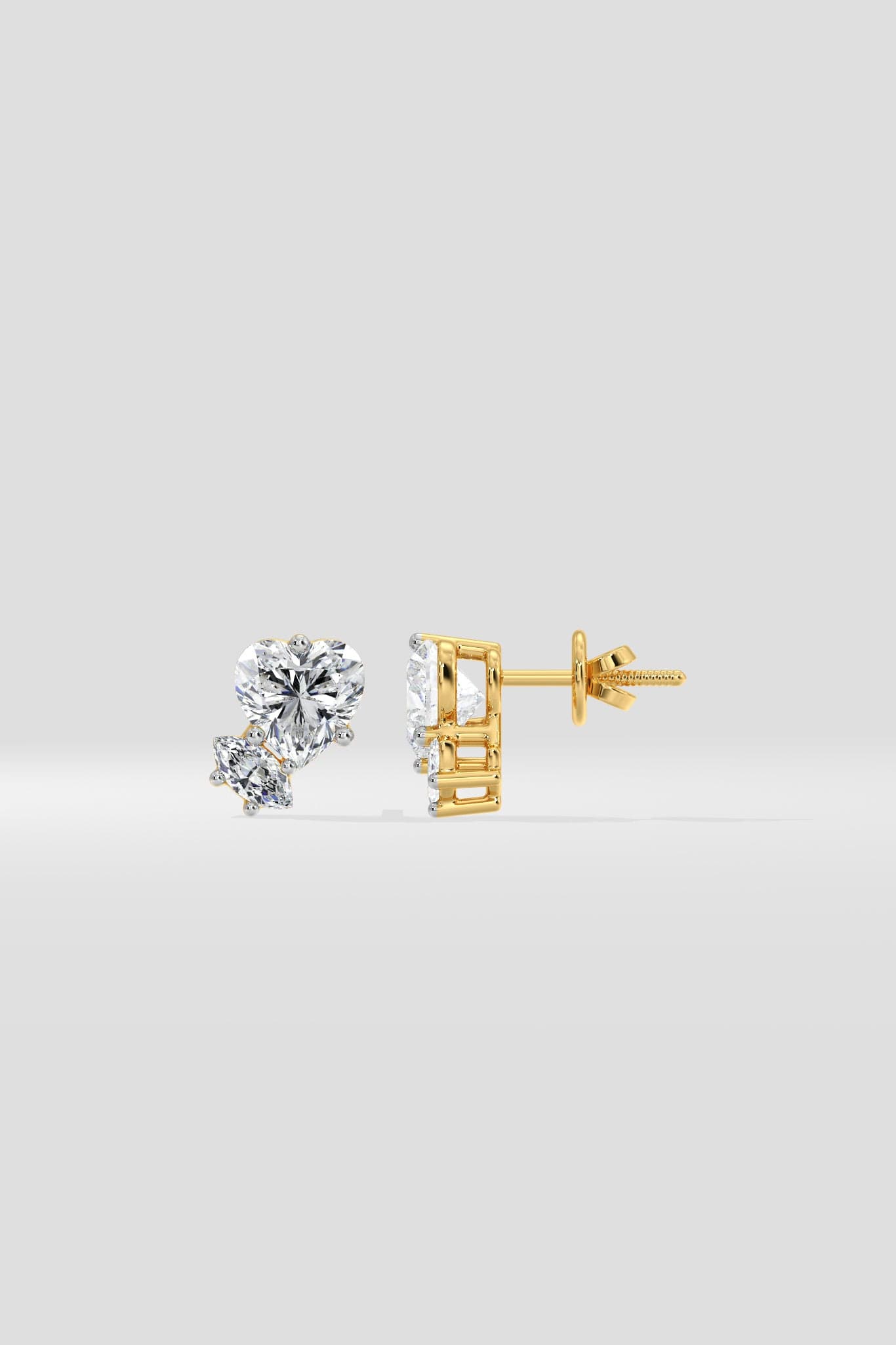 Heartine Duo Studs - House of Quadri