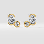 Oval Duelle Studs - House Of Quadri