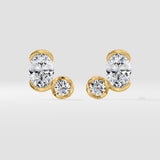 Oval Duelle Studs - House Of Quadri