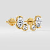 Oval Duelle Studs - House Of Quadri