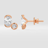 Oval Duelle Studs - House Of Quadri
