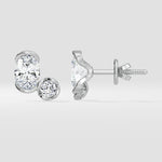 Oval Duelle Studs - House Of Quadri