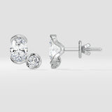 Oval Duelle Studs - House Of Quadri