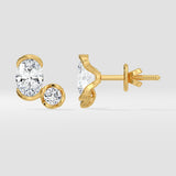 Oval Duelle Studs - House Of Quadri