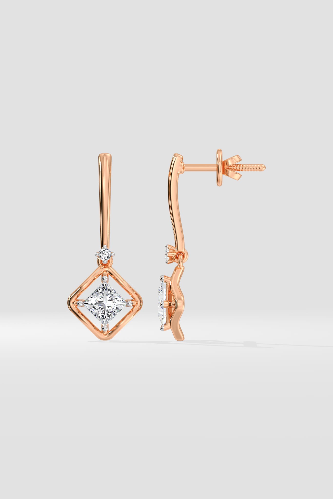 1 Ct Quad Princess Danglers - House of Quadri