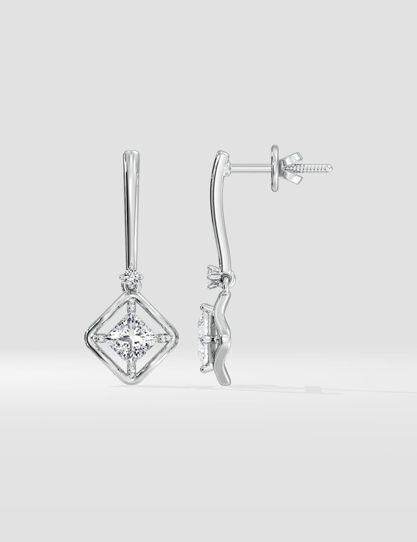 1 Ct Quad Princess Danglers - House of Quadri