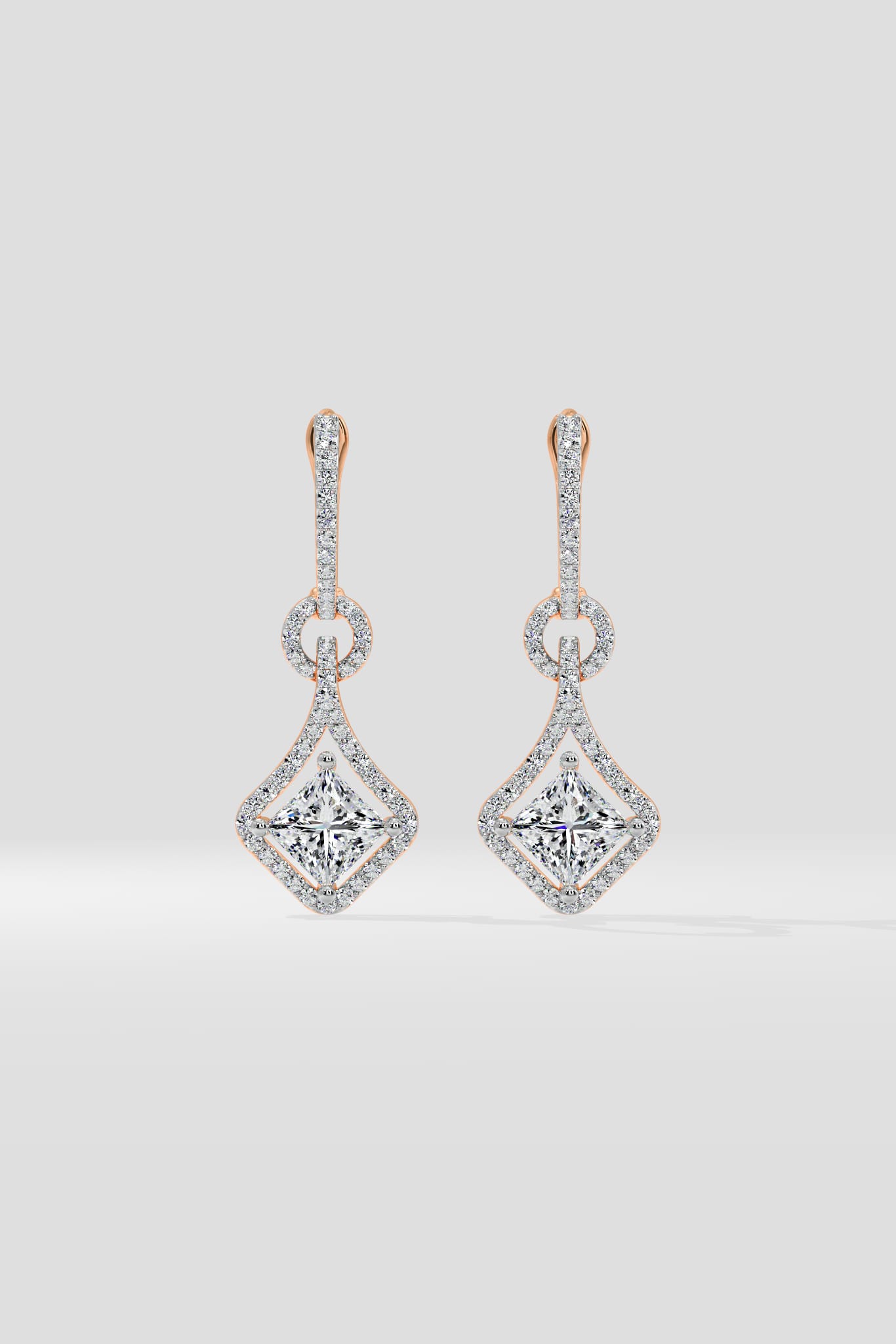 1 Ct Princess Prism Danglers - House of Quadri