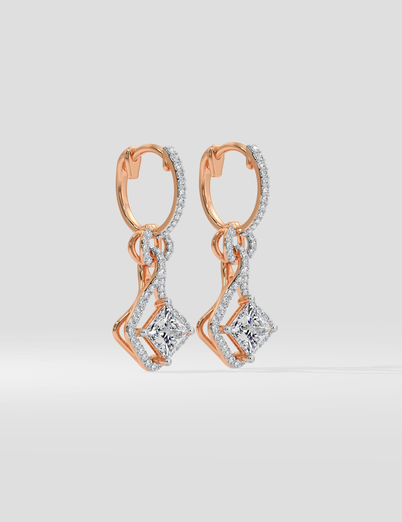1 Ct Princess Prism Danglers - House of Quadri