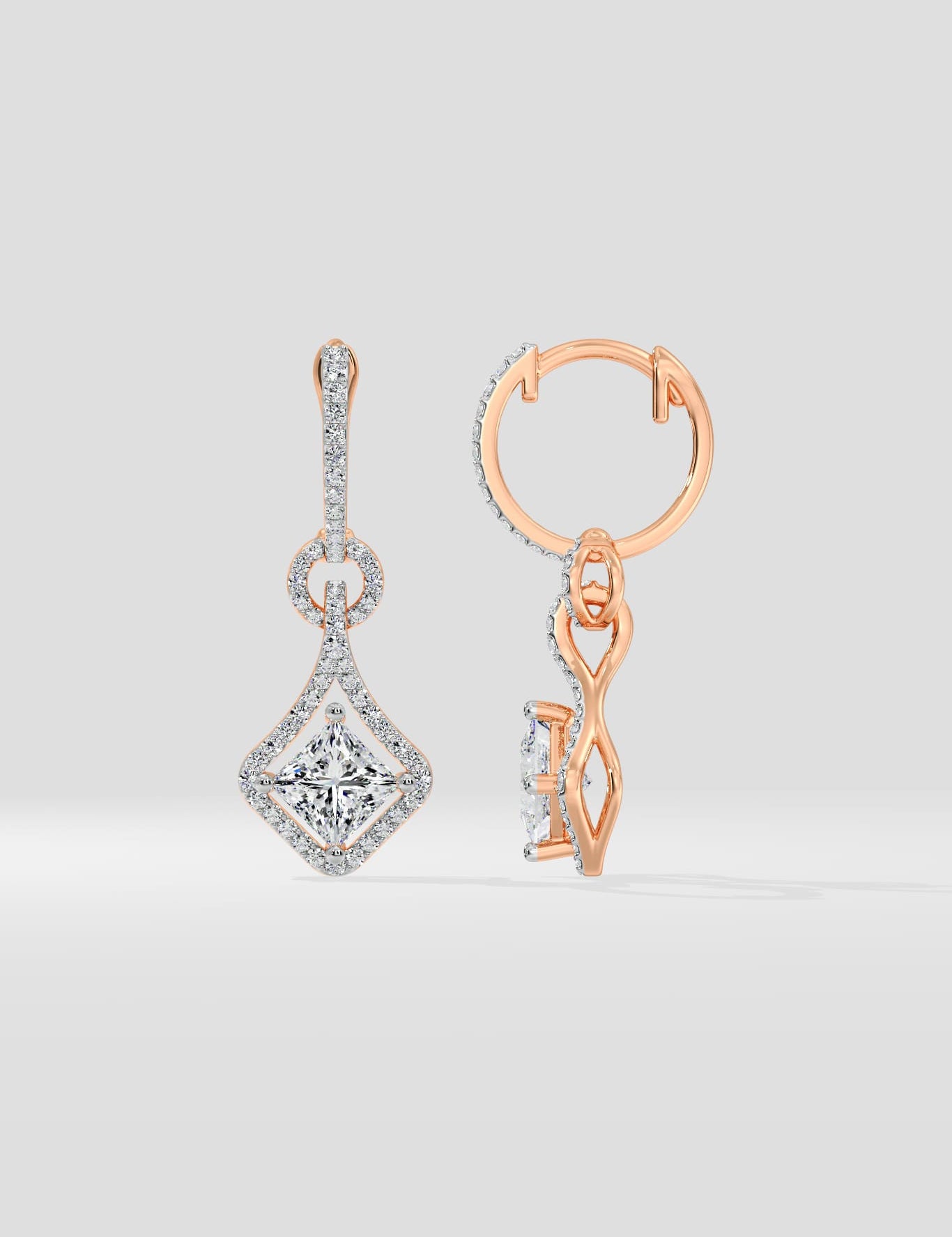 1 Ct Princess Prism Danglers - House of Quadri
