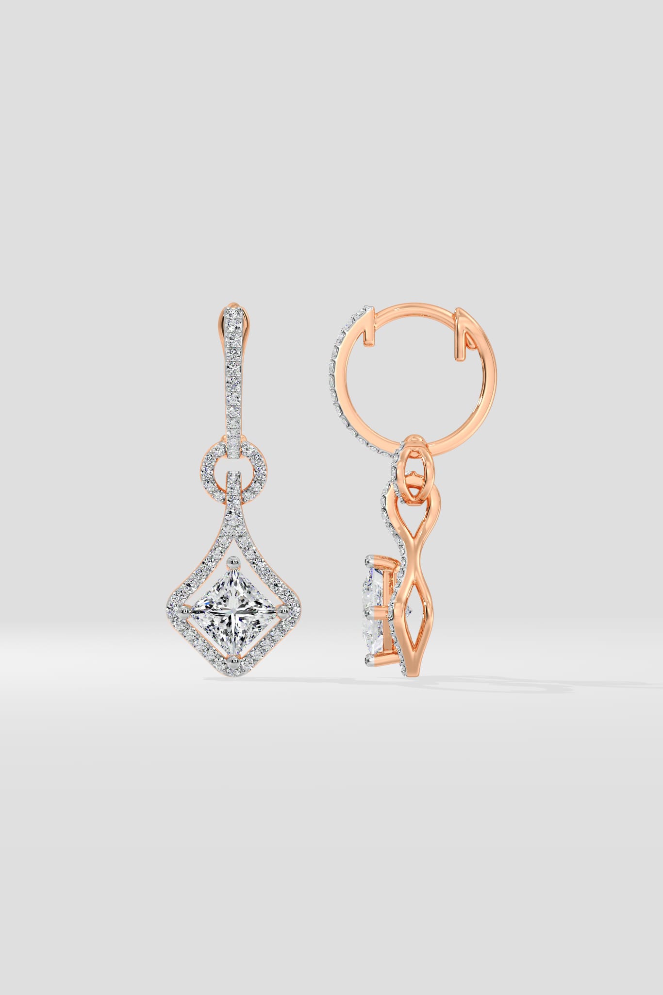 1 Ct Princess Prism Danglers - House of Quadri