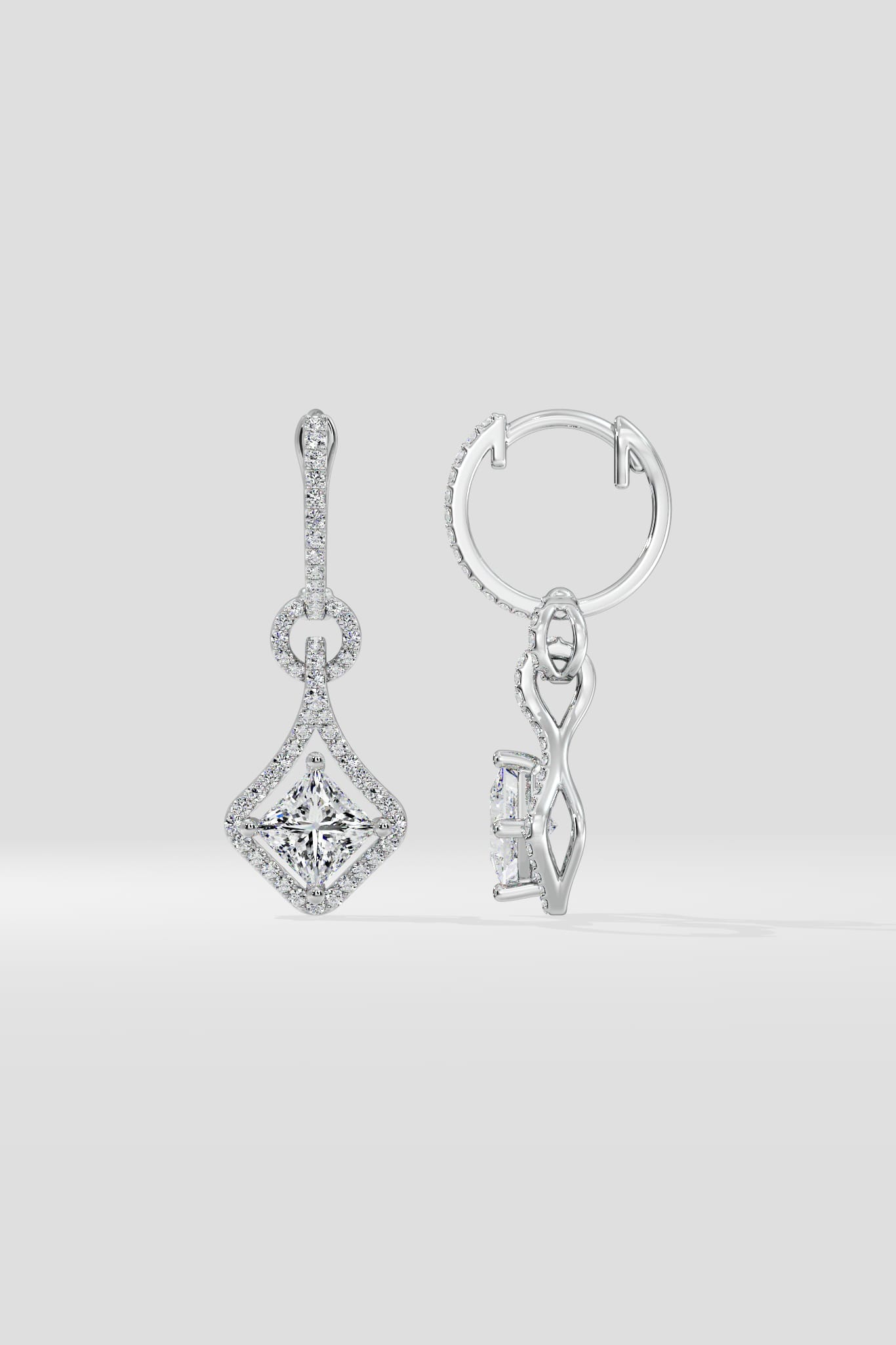 1 Ct Princess Prism Danglers - House of Quadri