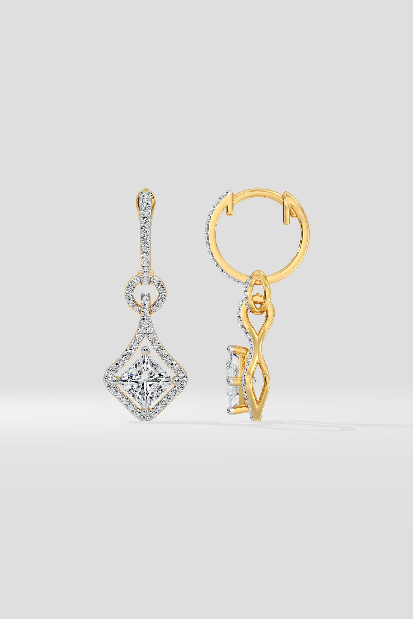 1 Ct Princess Prism Danglers - House of Quadri
