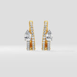 Ascella Pear Hoops - House of Quadri