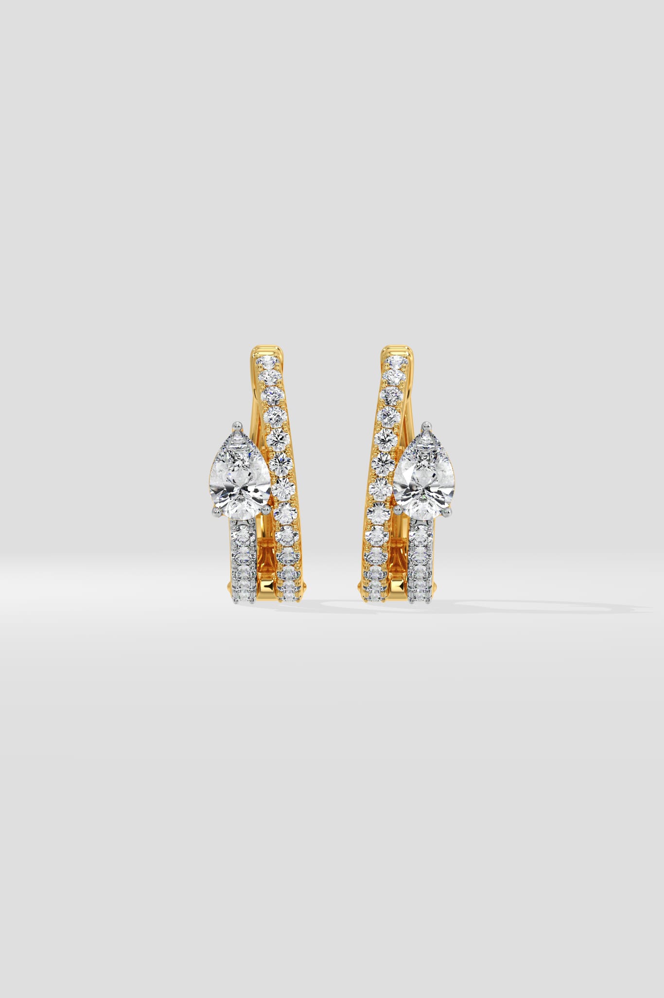 Ascella Pear Hoops - House of Quadri