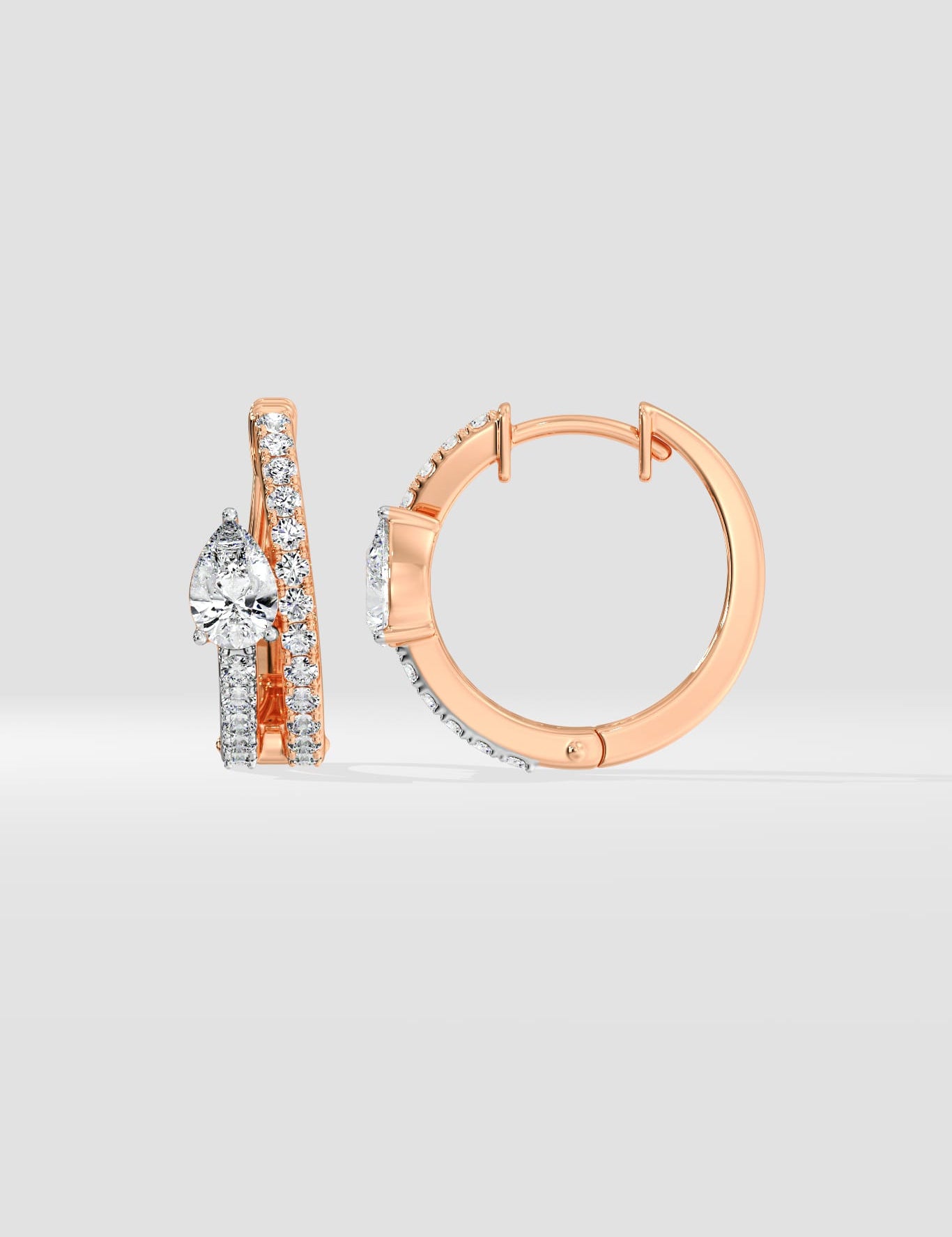 Ascella Pear Hoops - House of Quadri