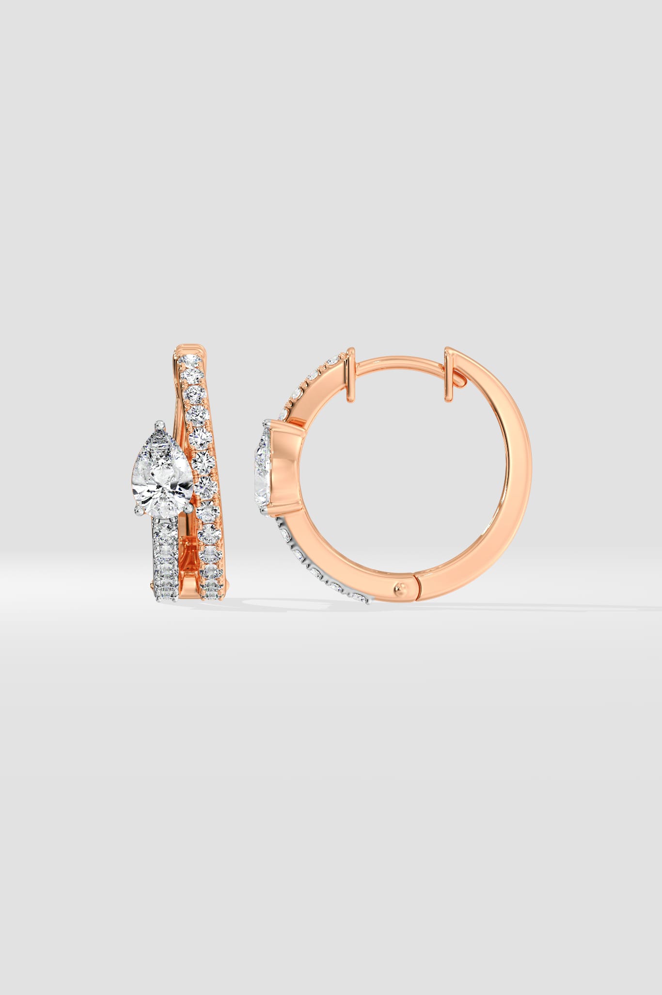 Ascella Pear Hoops - House of Quadri