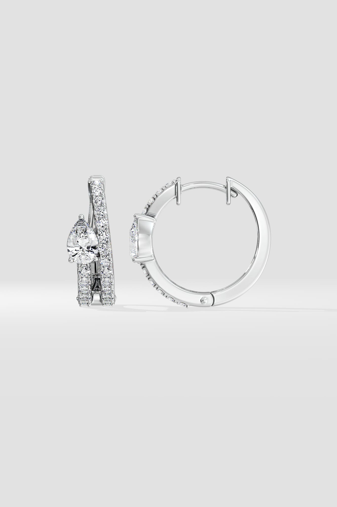 Ascella Pear Hoops - House of Quadri