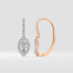1 Ct Marquise Halo Huggies - House of Quadri
